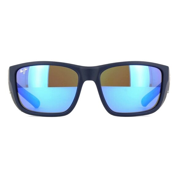 New MAUI JIM Amberjack Blue Polarised Square B896 03 Sunglasses Women - Picture 2 of 4
